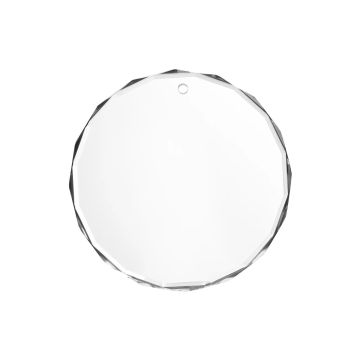 K5 Crystal Faceted Round Ornament