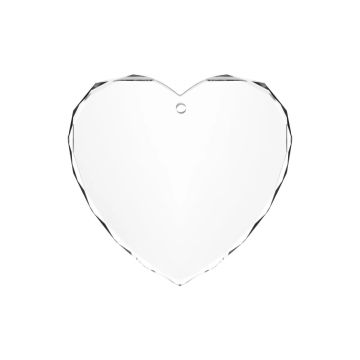 K5 Crystal Faceted Heart-Shaped Ornament
