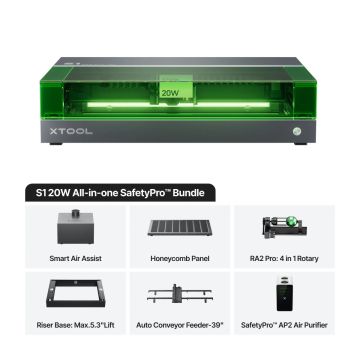 xTool S1 20W Dark All-in-one SafetyPro Bundle