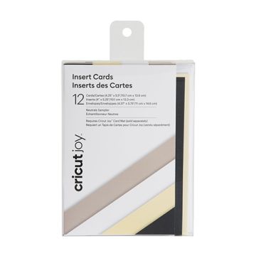 Cricut Joy Insert Cards Neutrals Sampler - Multi 12Ct Box
