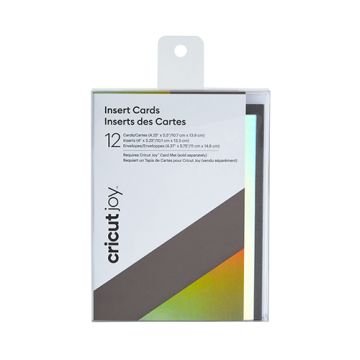 Cricut Joy Insert Cards Holographic - Gray 12Ct Box
