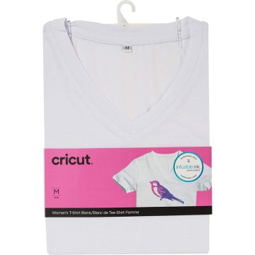 Cricut Women's T-Shirt Blank V-Neck - White Medium