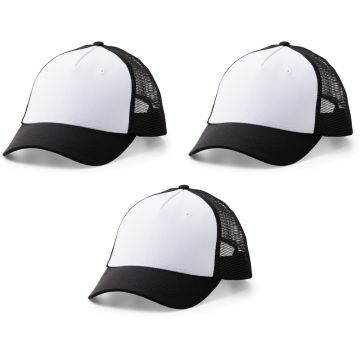 Cricut Trucker Hat Blank 3 ct - Black-White 3Ct